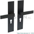 Intersteel Living 0571 deurkruk Amsterdam met schild 250x55x2 mm profielcilindergat 55 mm zwart 0023.057129