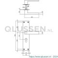 Intersteel Living 0571 deurkruk Amsterdam met schild 250x55x2 mm profielcilindergat 110 mm zwart 0023.057154