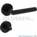 Intersteel Living 1693 deurkruk Bastian op ronde rozet 52x10 mm met nokken met WC-sluiting 8 mm mat zwart 0023.169310