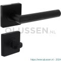 Intersteel Living 1707 deurkruk Bastian op rozet 55x55x10 mm met toiletsluiting 8 mm zwart 0023.170710