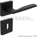 Intersteel Living 1710 deurkruk Apollo op vierkant rozet met nokken met sleutelplaatje mat zwart 0023.171003