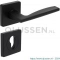 Intersteel Living 1710 deurkruk Apollo op vierkant rozet met nokken met profielcilinderplaatje mat zwart 0023.171005