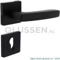 Intersteel Living 1712 deurkruk Minos op vierkant rozet met nokken met profielcilinderplaatje mat zwart 0023.171205