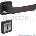 Intersteel Living 1723 deurkruk Candy op vierkant rozet antraciet-chroom met sleutelplaatje K2=BB vastdraaibaar geveerd 0026.172303