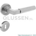 Intersteel Living 0379 deurkruk 0379 Bau-stil op rozet rond staal met 7 mm nok met sleutelgat plaatje RVS 0035.037903