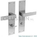 Intersteel 0571 deurkruk Amsterdam met schild 255x50x2 mm WC 78/8 RVS 0035.057169