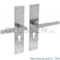 Intersteel Essentials 0583 deurkruk recht Hoek 90 graden met schild 250x55x2 mm profielcilindergat 55 mm RVS 0035.058329