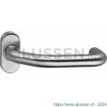 Intersteel Living 0602 gatdeel deurkruk Verkropt op rozet ovaal met veer RVS 0035.060202A