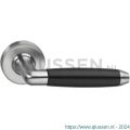 Intersteel Living 0640 gatdeel deurkruk Combinatie op rozet met ring met veer RVS-zwart 0035.064002A