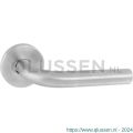 Intersteel Living 1010 gatdeel deurkruk rechts recht op rond rozet RVS 0035.101002A