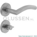 Intersteel Living 1016 deurkruk Lisa-Hoek 90 graden op rozet met WC 8 mm RVS 0035.101610