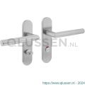 Intersteel Essentials 1225 deurkruk Hoek 90 graden basic op ovaal schild verdekt 170x40 mm WC 63/8 mm RVS geborsteld 0035.122565