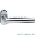 Intersteel Living 1235 gatdeel deurkruk Hoek 90 graden op rozet ovaal staal dubbel geveerd RVS 0035.123502A