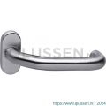 Intersteel Living 1236 gatdeel deurkruk verkropt op rozet ovaal staal dubbel geveerd RVS 0035.123602A