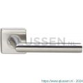 Intersteel Living 1242 gatdeel deurkruk rechte Hoek 90 graden op rozet vierkant dubbel geveerd RVS 0035.124202A