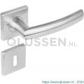 Intersteel Living 1248 deurkruk Blok op rozet vierkant met sleutelgat plaatje RVS 0035.124803