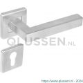 Intersteel Living 1249 deurkruk Vierkant op rozet vierkant met profielcilindergat plaatje RVS 0035.124905