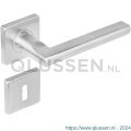 Intersteel Living 1252 deurkruk Hoek 90 graden plat op rozet vierkant met sleutelplaatje RVS 0035.125203