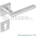 Intersteel Essentials 1252 deurkruk Hoek 90 graden plat RVS met PC op rozet vierkant dubbel geveerd 0035.125205