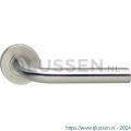 Intersteel Living 1270 gatdeel deurkruk links Recht op rond rozet staal met 7 mm nok RVS 0035.127002B