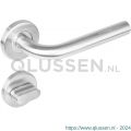 Intersteel 1270 deurkruk Recht op rond rozet staal met 7 mm nok met WC 7 mm RVS 0035.127009