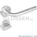 Intersteel Living 1270 deurkruk Recht op rond rozet staal met 7 mm nok met WC 8 mm RVS 0035.127010