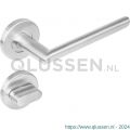 Intersteel Living 1273 deurkruk ovaal Hoek 90 graden op rond rozet staal met 7 mm nok met WC 8 mm RVS 0035.127310