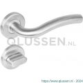 Intersteel Living 1275 deurkruk Lisa op rond rozet staal met 7 mm nok met WC 8 mm RVS 0035.127510