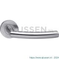 Intersteel Living 1277 gatdeel deurkruk links half rond 90 graden op rond rozet staal met 7 mm nok RVS 0035.127702B