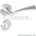 Intersteel Living 1279 deurkruk Vlinder op rond rozet staal met 7 mm nok met sleutelgat plaatje RVS 0035.127903