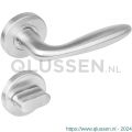 Intersteel Living 1281 deurkruk Jupiter op rond rozet staal met 7 mm nok met WC 8 mm RVS 0035.128110