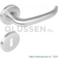 Intersteel Living 1282 deurkruk Sabel op rond rozet staal met 7 mm nok met sleutelgat plaatje RVS 0035.128203