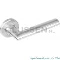 Intersteel Essentials 1283 deurkruk Girona op geveerde stalen rozet met nokken diameter 53x8 mm RVS EN 1906/4 0035.128302