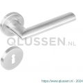 Intersteel Essentials 1283 deurkruk Girona op rond rozet staal met 7 mm nok met sleutelgat plaatje RVS 0035.128303
