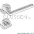 Intersteel Essentials 1283 deurkruk Girona op rond rozet staal met 7 mm nok RVS met WC 8 0035.128310