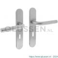 Intersteel Living 1296 deurkruk 1296 Recht op verdekt schild sleutelgat 56 mm met nokken 7 mm RVS EN 1906/4 klein krukgat 0035.129624