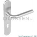 Intersteel Living 1296 deurkruk 1296 Recht op verdekt schild sleutelgat 72 mm met nokken 7 mm RVS EN 1906/4 klein krukgat 0035.129626