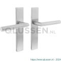 Intersteel Essentials 1307 deurkruk Hoek 90 graden op verdekt schild recht1307 hoek blind met nokken 7 mm RVS EN 1906/4 klein krukgat 0035.130711