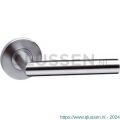 Intersteel Living 1317 gatdeel deurkruk links Hoek 90 graden op rond rozet 55 mm plus 7 mm nokken RVS EN 1906/4 0035.131702B