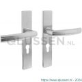 Intersteel Essentials 1327 deurkruk Blok op verdekt schild rechthoek profielcilinder 55 mm met nokken 7 mm RVS EN 1906/4 0035.132729