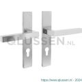 Intersteel Essentials 1337 deurkruk Vierkant op verdekt schild rechthoek profielcilindergat 72 mm met nokken 7 mm RVS EN 1906/4 0035.133736