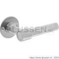 Intersteel Essentials 1670 gatdeel deurkruk L-model recht met ronde platte rozet 50x2 mm RVS geborsteld 0035.167002A