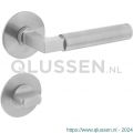 Intersteel Essentials 1839 deurkruk Baustil vastdraaibaar geveerd op ronde magneet rozet met WC 7 mm RVS 0035.183909