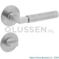 Intersteel Essentials 1839 deurkruk Baustil vastdraaibaar geveerd op ronde magneet rozet met WC 8 mm RVS 0035.183910