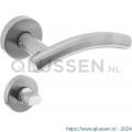 Intersteel Living 1955 deurkruk Gebogen met geveerde rozet met WC 8 mm ATP RVS 0035.195510