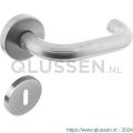 Intersteel Living 1956 deurkruk Rond met geveerde rozet met sleutelgat plaatje ATP RVS 0035.195603