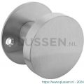 Intersteel Essentials 2165 knop plat vast op platte rozet diameter 50x2 mm met M4 bevestiging en stift RVS 0035.216554