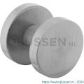 Intersteel Essentials 2165 knop plat vast op verdekte rozet diameter 52x10 mm verdekt met M4 bevestiging en stift RVS 0035.216555