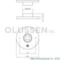 Intersteel Essentials 3434 rozet staal verdekt diameter 53x5 mm met 2-weg veerconstructie RVS 0035.343404