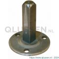 Intersteel 9974 metalen onderplaat met vaste vierkantstift 8x35 mm 0098.997472